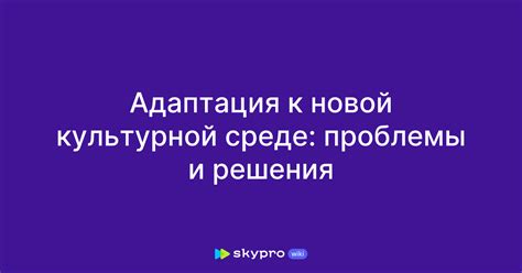 Адаптация к новой среде: советы и рекомендации