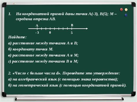 Алгебраический способ определения положения точки п на числовой прямой