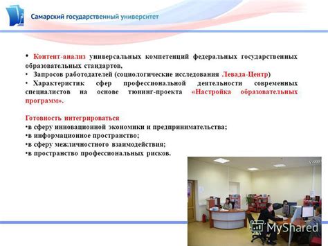 Анализ сфер деятельности и компетенций