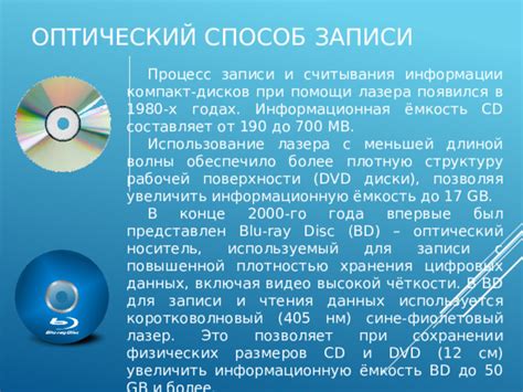 Аналогичные способы считывания данных с компакт-дисков и цифровидеодисков