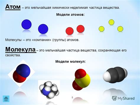 Атом и его организация в химическом составе вещества