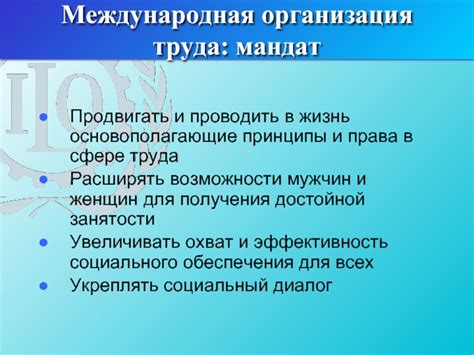 Бюро труда: основополагающие принципы их функционирования