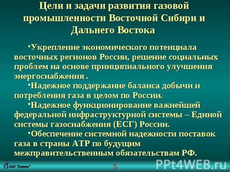 Важность Восточной Сибири и Дальнего Востока для развития газовой промышленности