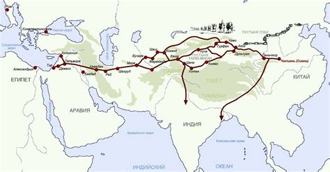 Важные торговые города по пути шелкового торгового маршрута
