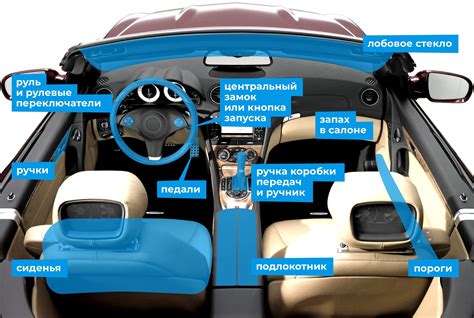 Варианты размещения сенсора внутри автомобиля