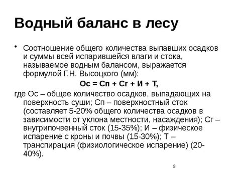 Влияние количества осадков на водный режим скважин