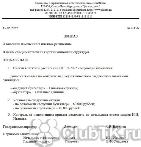 Влияние оклада на позиции и уровни в штатном расписании