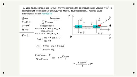 Влияние силы натяжения на ускорение движения тела