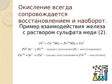 Влияние содержания сульфата меди и железа на характер реакции