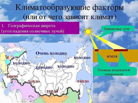 Влияние широты на климатические особенности региона