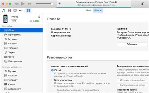 Возможность синхронизации с iTunes на компьютере