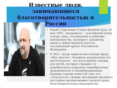 Вольонтерские проекты и благотворительные мероприятия