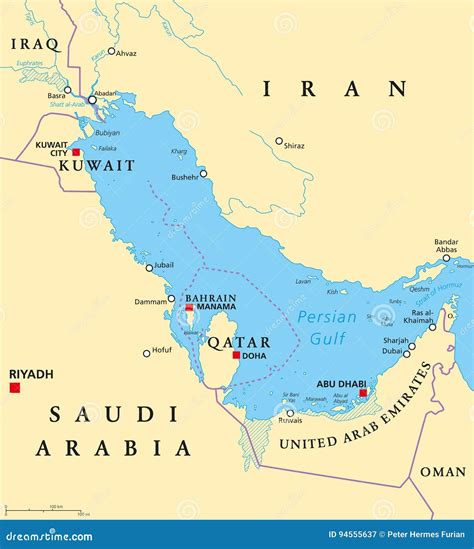 Границы и местоположение Персидского залива