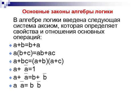 Законы алгебры в продвижении аргументов