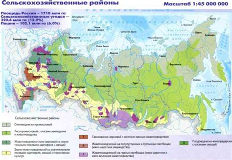 Земли обильные и сельское хозяйство в районах с теплым климатом Российской Федерации