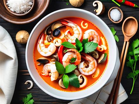 Изысканная ли до хен с морепродуктами и кокосовым молоком