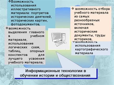 Использование разнообразных источников информации для более глубокого усвоения учебного материала