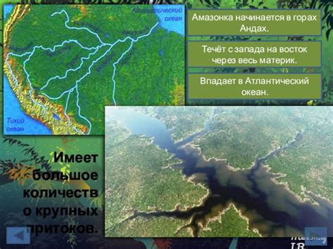 Исследование величественной реки Амазонки: пространственные параметры и притоки