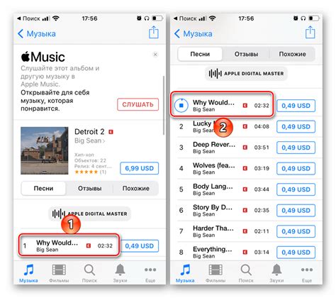 Каталог медиа-контента доступного в приложении iTunes на смартфоне iPhone