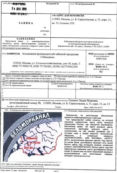 Категории товаров и услуг при подаче заявки на регистрацию товарного знака
