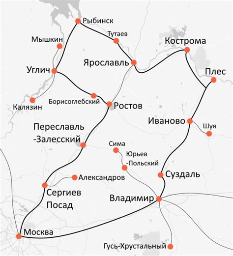 Координаты стартовой точки Золотого кольца: где отыскать исходную позицию