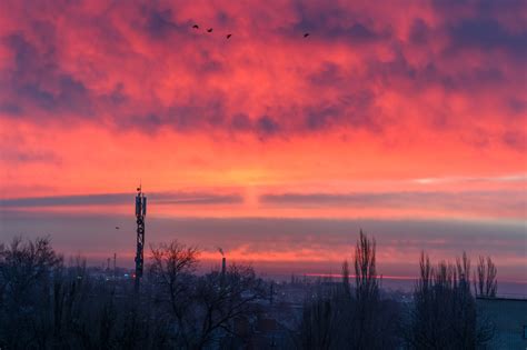 Малиновый рассвет: волшебство природы