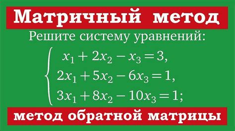 Матричный метод в решении систем уравнений: практические примеры и применение