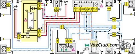 Местонахождение реле указателей поворота автомобиля ВАЗ 2110