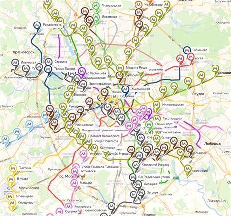 Местоположение станции в туристическом центре Москвы