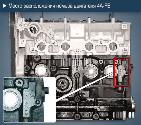 Местоположение чувствительного модуля в системе двигателя 4a fe