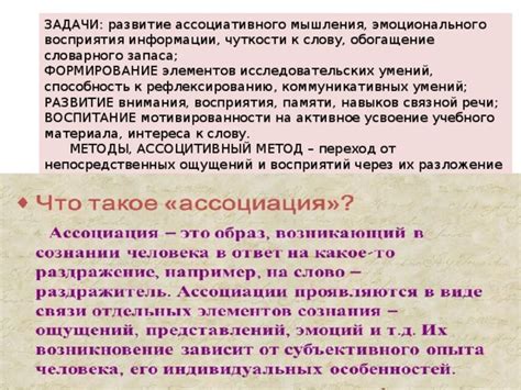 Методы ассоциативного мышления и визуализации для повышения эффективности запоминания