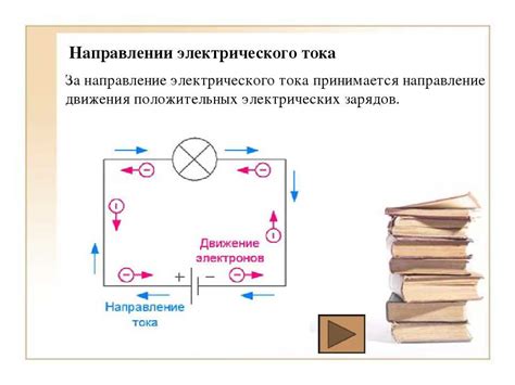 Направление электрического потока на розовом проводе