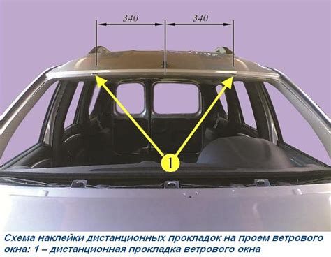 Общая локализация защитного элемента системы очистки стекол автомобиля Лада Ларгус