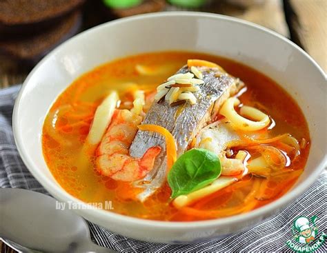 Огуречный суп с апельсином и морепродуктами