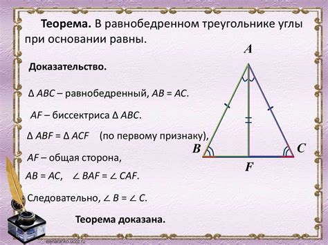 Описание основных характеристик равнобедренного треугольника