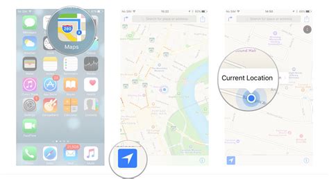Определение вашего текущего местоположения на смартфоне Apple