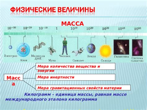 Определение величины массы с помощью международного эталона