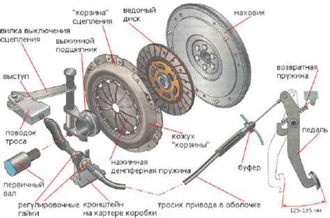 Определение основных компонентов механизма сцепления