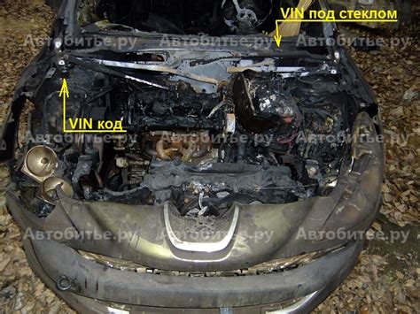 Определение расположения идентификационного номера кузова в автомобиле Пежо 308