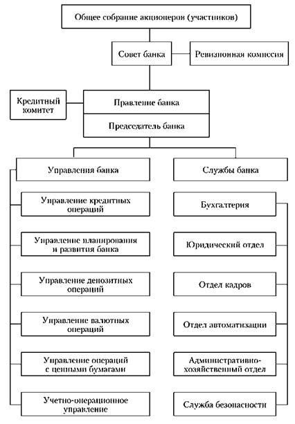 Организационная структура банков: особенности и различия