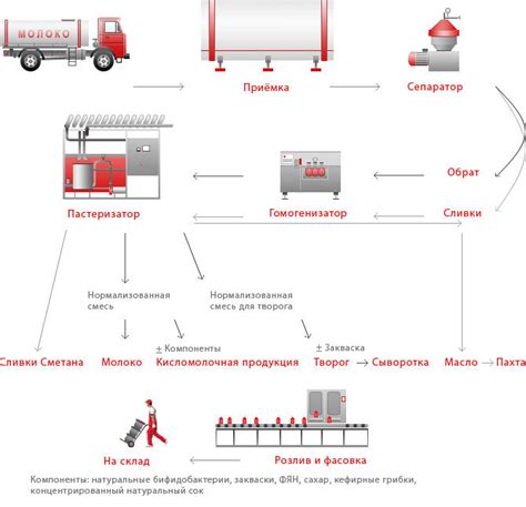 Основной этап: процесс обработки молока для получения масла