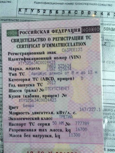 Основные места, где располагается идентификационный номер автомобиля