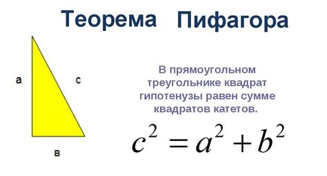 Основные понятия и формула теоремы Пифагора
