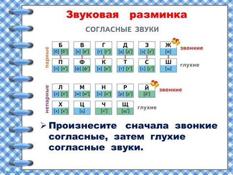 Отличительные черты звонких и глухих согласных: