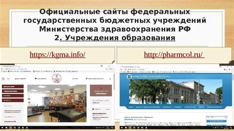 Официальные интернет-порталы государственных учреждений