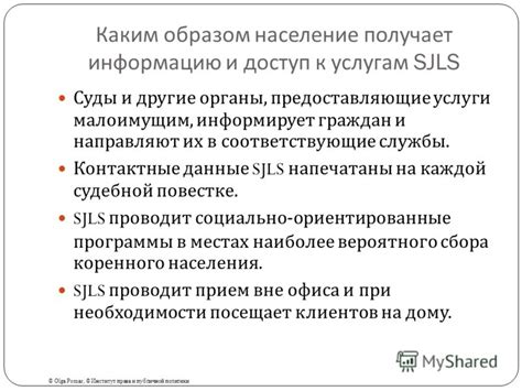 Официальные органы, предоставляющие доступ к документам об исполнительных мерах