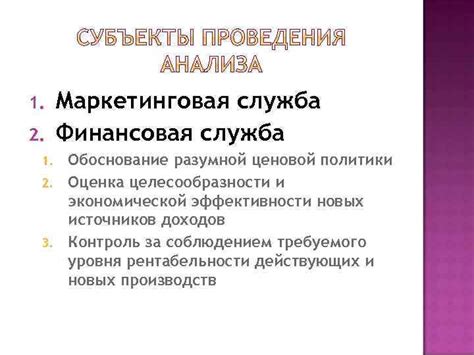 Оценка доступности и ценовой политики