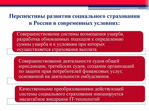 Перспективы развития системы социального страхования в России