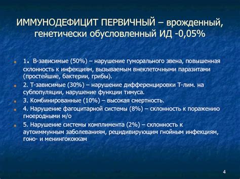 Повышенная восприимчивость к инфекциям и заболеваниям