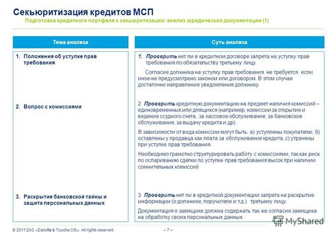 Подготовка к оформлению кредитного обязательства